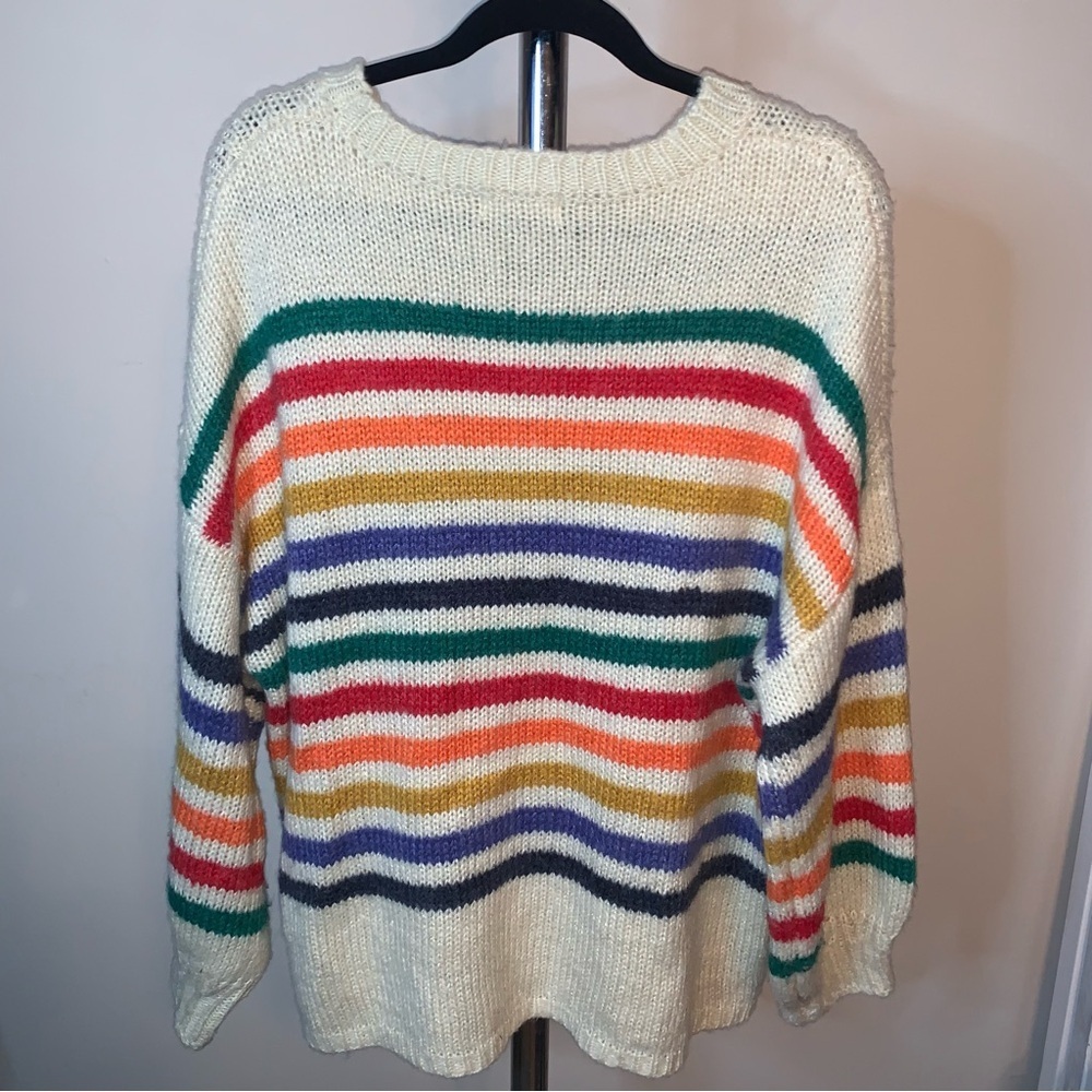 Entro Multicolor Striped Crew Neck Sweater - Picture 4 of 4